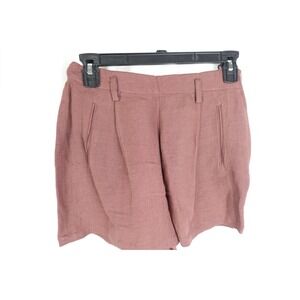 Freedom‎ to Change Shorts Size 4 Brown High Rise Pleated Trouser Casual Workwear